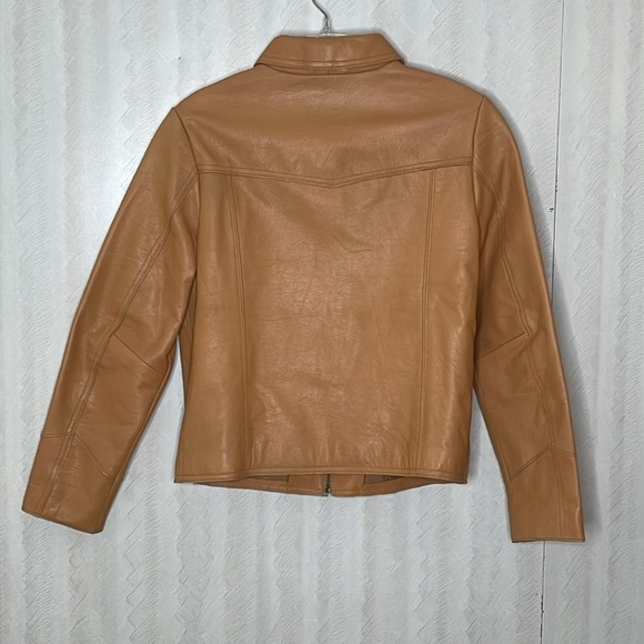 🆕 GAP Leather Jacket Size S - Picture 3 of 5